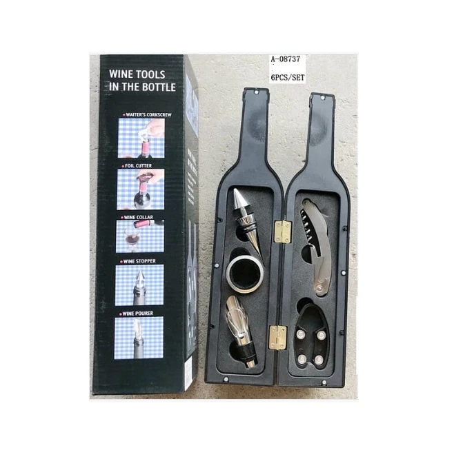 Set Tirbușon Cu Suport 6 Pcs, Fier + PVC A-08737 Wei